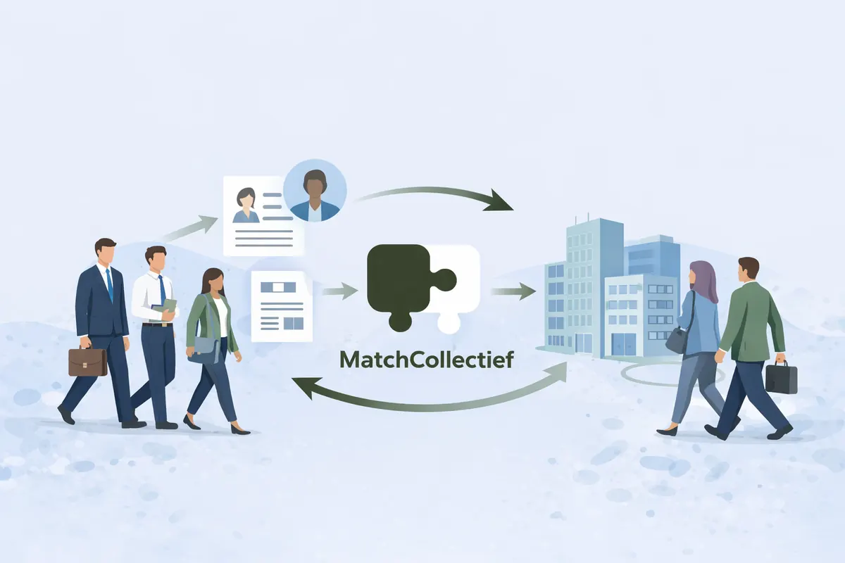 Recruitment professionals delen kandidaat-profielen en vacatures via MatchCollectief met werkgevers